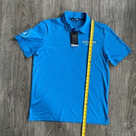 Travis Mathew Oceanside Polo Shirt Sz L Shirt Golf Short Sleeve Classic Blue NWT - Picture 6 of 7